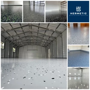 Firma pardoseli epoxidice cu fulgi decorativi